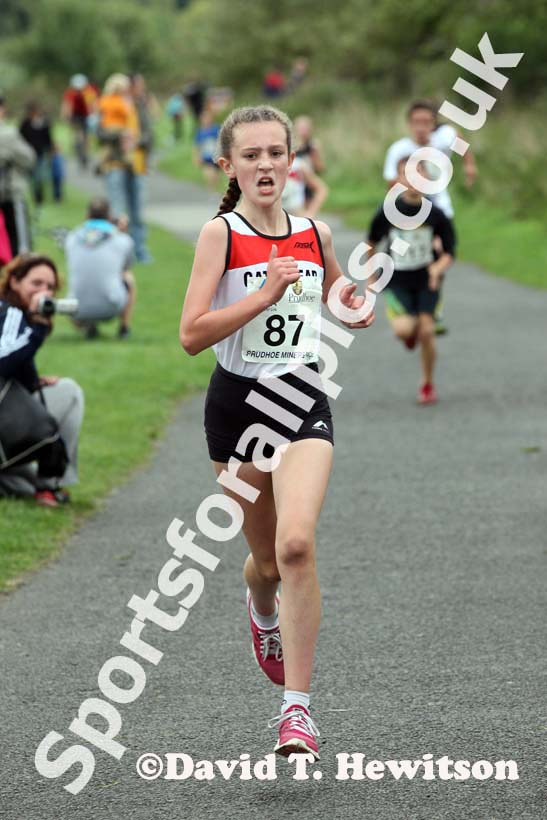 No 87 finishing the youngsters race at the Prudhoe Miners Race.